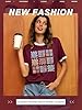 Dresswel Women Let It Be T Shirt Daisy Flower Graphic Print T-Shirt Crew Neck Short Sleeve Tee Tops A-Wine Red #1
