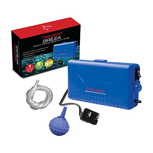 Aquatop BREZA Battery Powered Air Pump with AC Power Failure Sens...