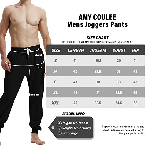 Amy Coulee Men'S Workout Pants Breathable Cotton Bodybuilding Running Pants With Drawstring  thumb #4