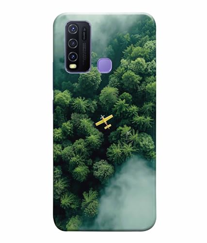 Image of Aeroplane Travel World Printed Hard Back Case Cover & Compatible for Vivo Y30 / Vivo Y50 (Multicolor) - D1805
