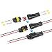 MWOHN Conector de Cable Enchufe Impermeable, 10 Juegos 2 Pines Conector Rápido...
