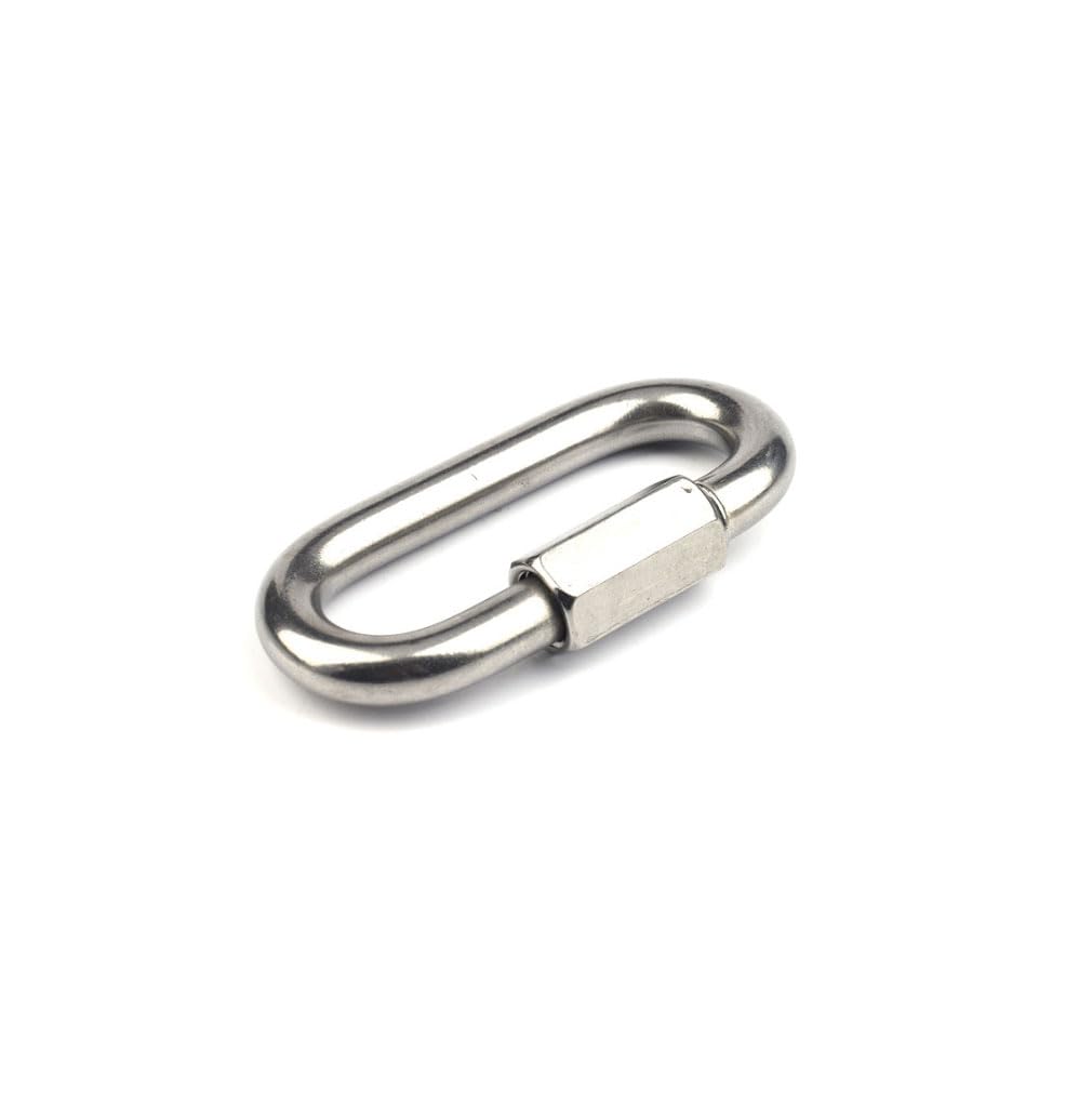 11 Moschettoni A S Neri - 30mm, Lega Di Zinco, Per Escursionismo, Campeggio E Attività Outdoor