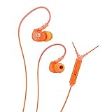 MEE audio Sport-Fi M6P Memory Wire In-Ear Headphones with Microphone, Remote, and Universal Volume Control (Orange)