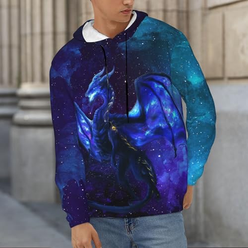 Cool Men's Hoodie - Funny 3D Print Pullover Sweatshirt With Big Pockets - Novelty Hooded Design - Image 3