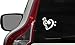 Music Notes Heart Car Vinyl Sticker Decal Bumper Sticker for Auto Cars Trucks Windshield Custom Walls Windows Ipad Macbook Laptop and More (WHITE)