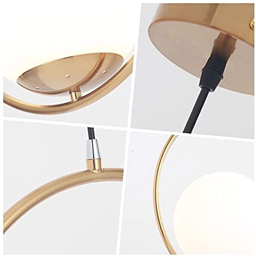 Lámpara colgante de globo dorada de diseño nórdico para dormitorio 7