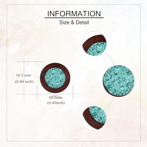 Wood Earrings Sterling Silver Wood Turquoise Stud Earrings Unique Natural Minimalist Jewelry Gifts for Women Men4