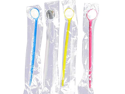 Mike Dental Lot de 100 miroirs jetables colorés en plastique
