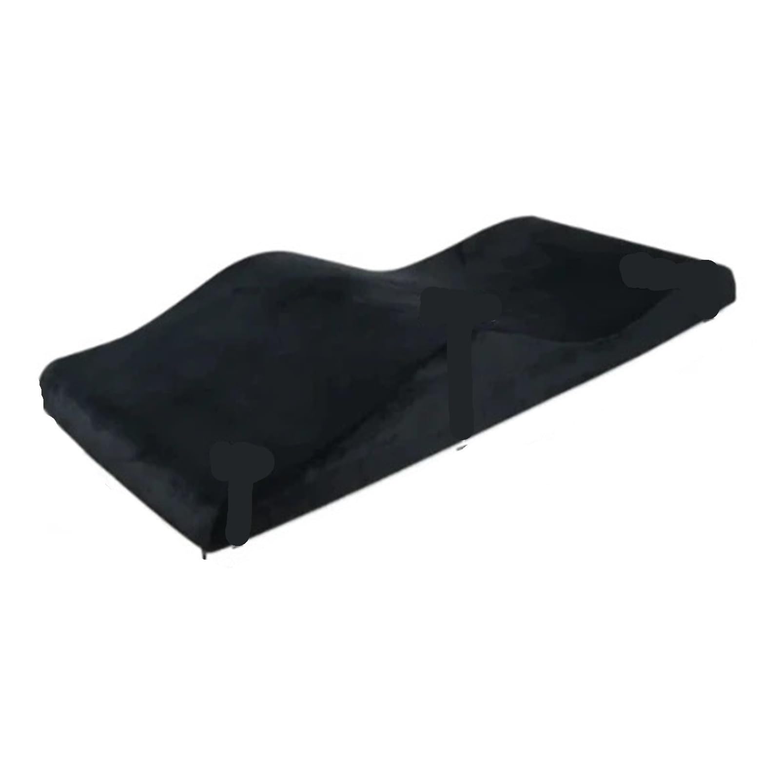Curved Mattress Bed Topper Beauty Salon Curved Extension Lash Bed Topper Velvet Massage Table Eyelash Mattress for 180 * 60cm(Black mattress)