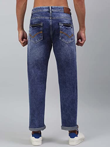 Image of LOUIS STITCH Mens Jeans Italian Cloth Denim Mid Rise Super Stretch Butter Comfort Relaxed Fit Jeans for Men (LSJNC-BU92)