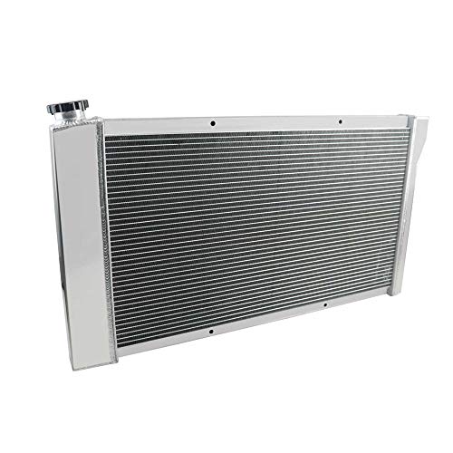OzCoolingParts 3 Row Core Aluminum Radiator + 2 x 12" Fan w/Louver Shroud + Thermostat/Relay Wire Kit for 1967-1972 68 69 70 71 Chevy C10 C20 K10 K20 K30 Pickup Trucks and GMC More Models