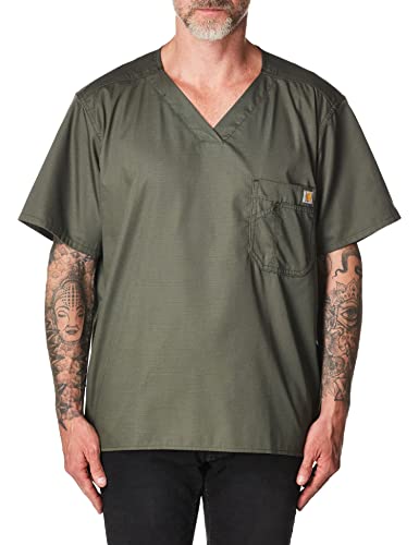 Image of Carhartt Ripstop & Sub-Scrubs Scrubs for Men, Utility Scrub Tops