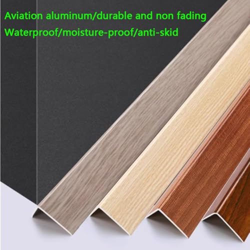 Protector de aluminio para escalones de 100 cm en madera teca roja 4
