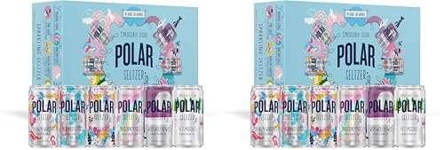 Image of Polar Seltzer Jr Variety Pack, 7.5 fl oz Cans, Six Flavors, Mini Cans, No Sugar, No Sweeteners (Pack of 2)