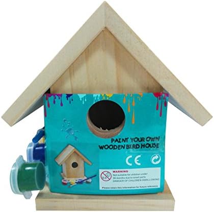 Heemika Paint Your Own Solid Wood Bird House