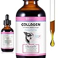 Collagen for Dogs, Skin and Coat Supplement, Liquid Collagen for Dogs Itch Relief, Strength Joint Support, Flexibility & Mobility, Hip and Joint Supplement, 60ml