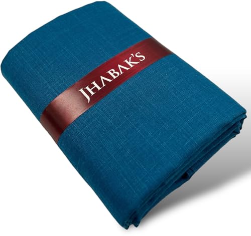 Image of JHABAK'S Unstitched Cotton Blend Solid Shirt & Trouser Fabric - 2.25 m Shirt Cloth - 1.20 m Pant Piece