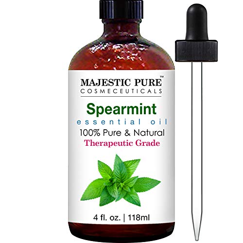 Majestic Pure Spearmint Essential Oil - Therapeutic Grade, Mentha Viridis, 100% Pure and Natural - 4 fl. oz.