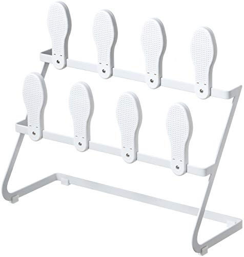 アネスティカンパニー Karari シューズ&スリッパラック 2段4足用 ホワイト 42×16.5×36.5cm 差しておくだけ 吸湿 脱臭 HO1926