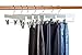 Amber Home 24 Pack White Wooden Pants Hangers with 2-Adjustable Clips for Jeans, Slacks, Shorts