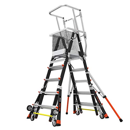 Little Giant Ladders, Adjustable Safety Cage, 5-9 foot, Safety Cage, Fiberglass, Type 1AA, 375 lbs weight rating, (18509-240)