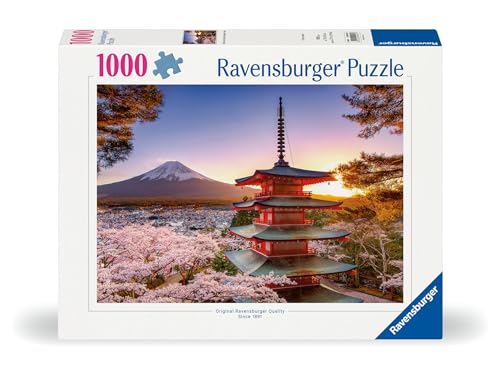 Ravensburger Puzzle Adulte Puzzle 1000 pièces Cerisiers en Fleurs du Mont Fuji Adultes et Enfants à partir de Puzzle de qualité supérieure Paysages & Nature 12000582 - vue 2