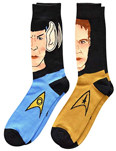Star Trek Spock con orejas adornadas y Kirk calcetines para hombre (2 pares)
