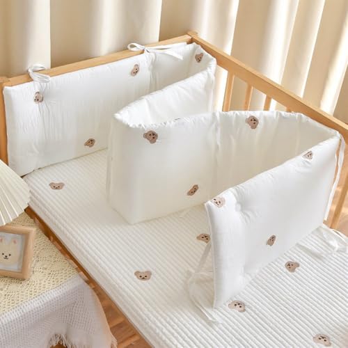 Aocase Breathable Airwrap Cot Bumper & Toddler Bed Guard Set
