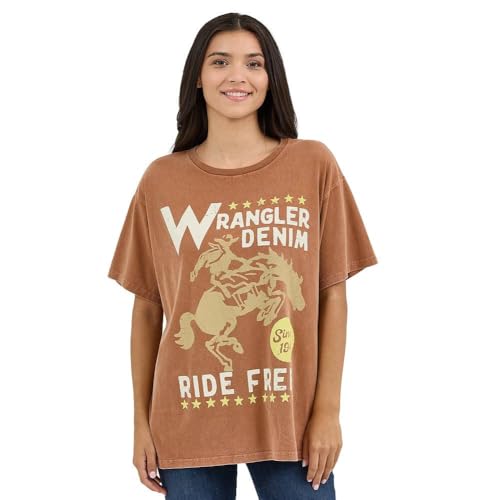 T-shirt surdimensionné doux Wrangler Ride Free enrichi à l'argan