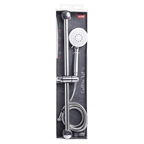 Tatay Calma Sliding Rail Shower Kit, Silver - Image 2