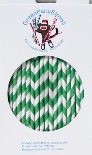 Paper Straws Hunter Green-box of 144