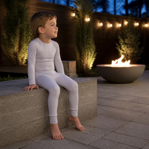 Image of BABY 2T-10Y Toddler Kids Girls Boys Soft Comfy Viscose 2pcs Set Long Sleeve Plain Shirts and Pants Sets