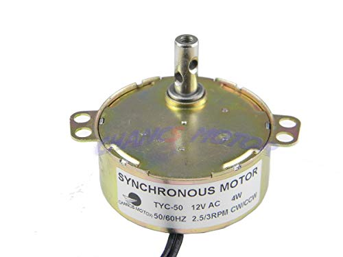 CHANCS TYC-50の同期電動機12V AC 2.5-3RPM 4W CW/CCWの暖炉モーター回転盤モーター