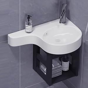 Brcykrwy 123 Eckwaschbecken mit Unterschrank