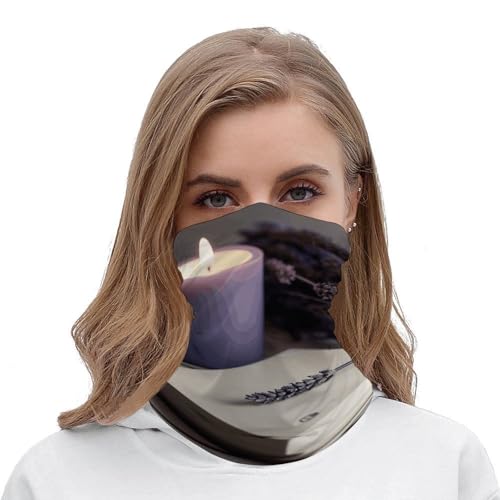 Neck Gaiter Face Mask Breathable Wind-Proof Face Cover Lavender and Notebook Sun Cooling Dustproof Mask Balaclava Bandana Headwear for Men Women miniatura 4