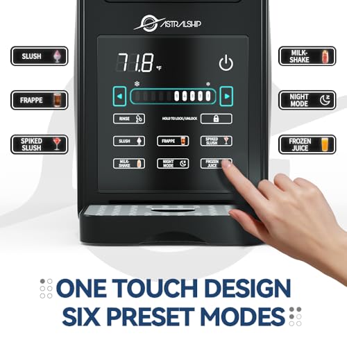 slushie machine 85oz frozen drink maker with 6 preset programs smart temp control rinse low-sugar amp alcohol alerts slush maker for milkshakes margarita smoothie frappes and more no ice needed