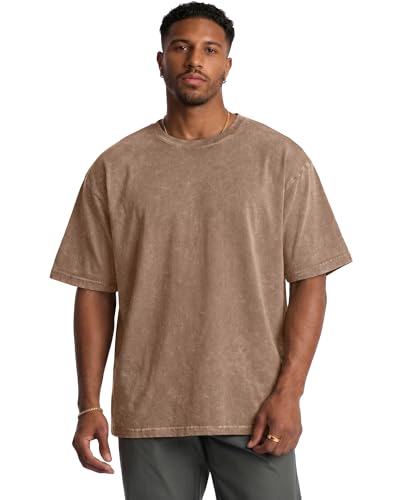 Image of Oversized Tshirts for Men Short Sleeve Vintage Washed Basic Loose Tees 2026
