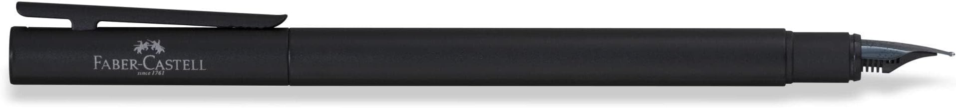 Faber-Castell NEO Slim Fountain Pen, Black Matte - Broad
