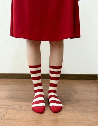 Image of Womens Ribbed Knit Socks Cotton Athletic Running Casual Crew Socks