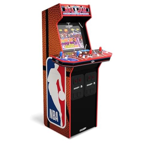 ARCADE1UP NBA Jam 30th Anniversary Deluxe Arcade Machine, Built for Your Home, 5 Foot Tall Cabinet with 3 Classic Games Cover