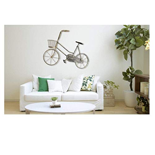 Décoration murale vélo en fer forgé dorée pour salon chic - 4