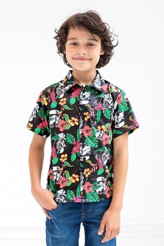 STAR WARS Stormtrooper Darth Vader Hawaiian Button Down Shirt Toddler to Big Kid2