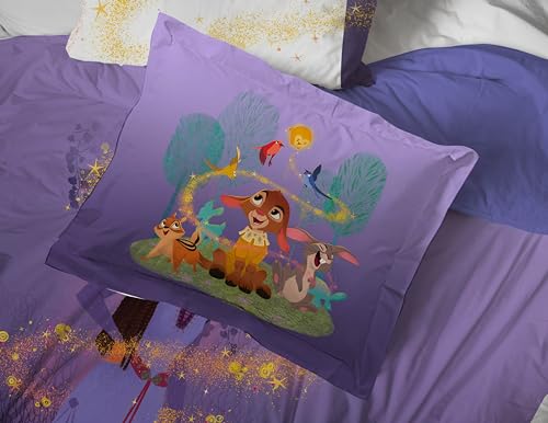 Image of Jay Franco Disney Wish Full Comforter Set - 7 Piece Bed Set Includes Sheet Set & Pillow Covers - Super Soft Kids Bedding Features Asha, Valentino & Star