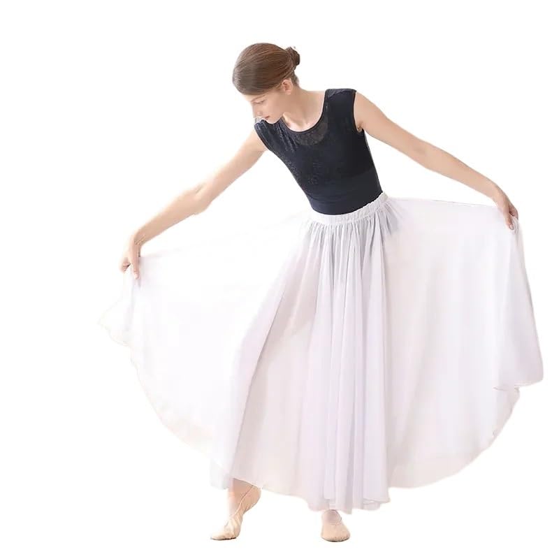 Gonnellino Danza Gonne da Ballo Lunghe in Chiffon for Donne, tutù, Ballerine, Abiti Lunghi, Abbigliamento da Ballo for Adulti, gonne Lunghe Elastiche for Ballare