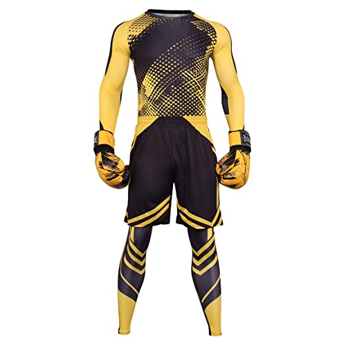 Men's 3 in 1 Quick-Drying Close-Fitting Workout Running Suits2