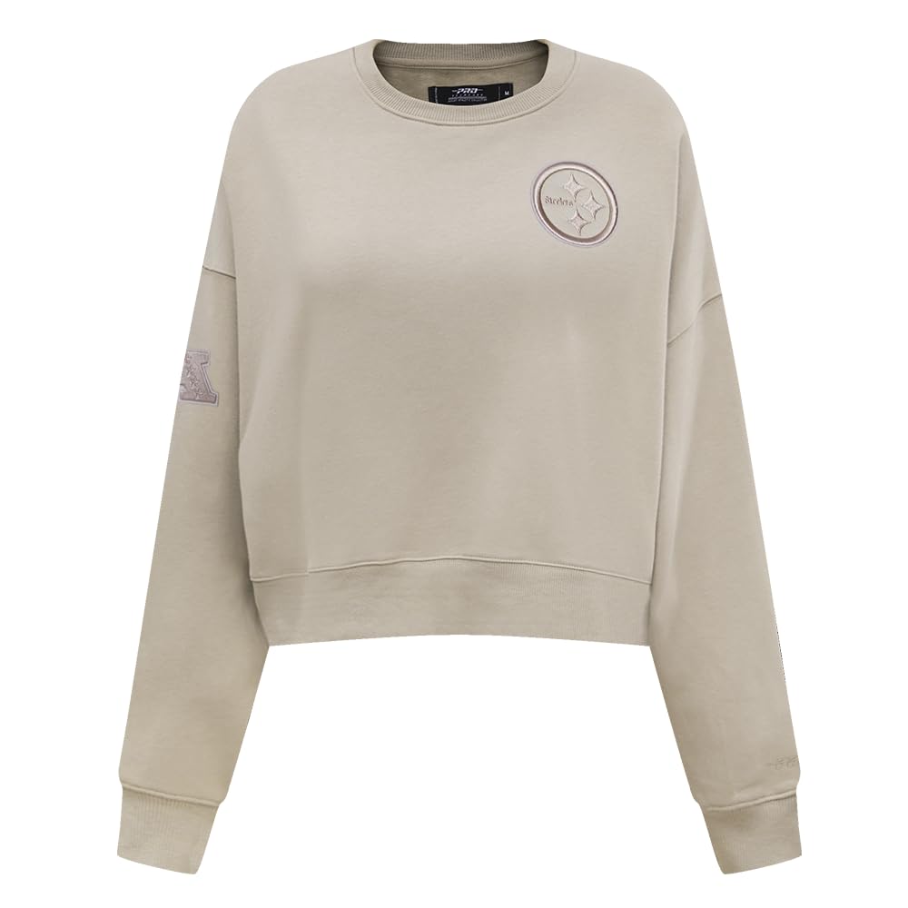 Pro Standard Womens NFL Pittsburgh Steelers Neutral Crewneck Sweatshirt Taupe 2Xl