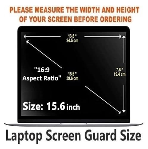 Image of Anjo 6 in 1 Combo of Laptop Screen Protector, Keyguard, Lid and Trackpad Area Lamination (Transparent), Cleaning Gel and Mouse Pad for All 15.6 inches with 16:9 Display Aspect Ratio Laptops.