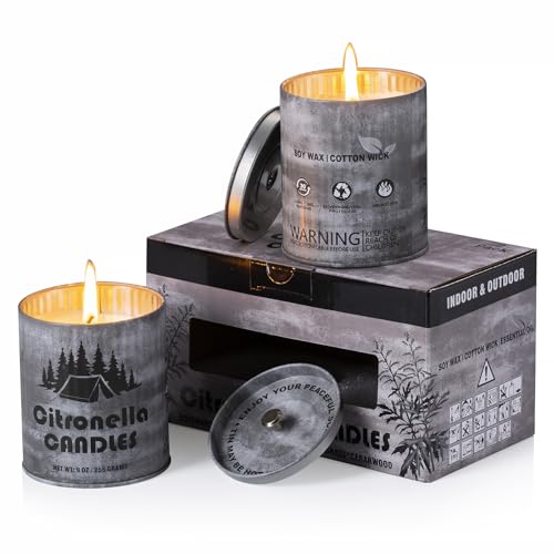 Lavender Scented Candles for Home, 2 Pack 8oz Soy Wax Candle Gift Set, 80H Long-time Burn, White...