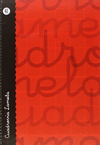 Lamela 7FTE004R - Cuaderno con espiral, tipo folio, color rojo, franja de colores surtidos