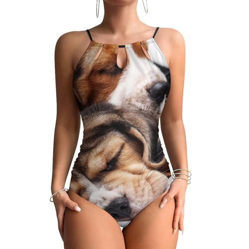 Swimsuit monokini gainant à motif animalier pour un effet silhouette affinée